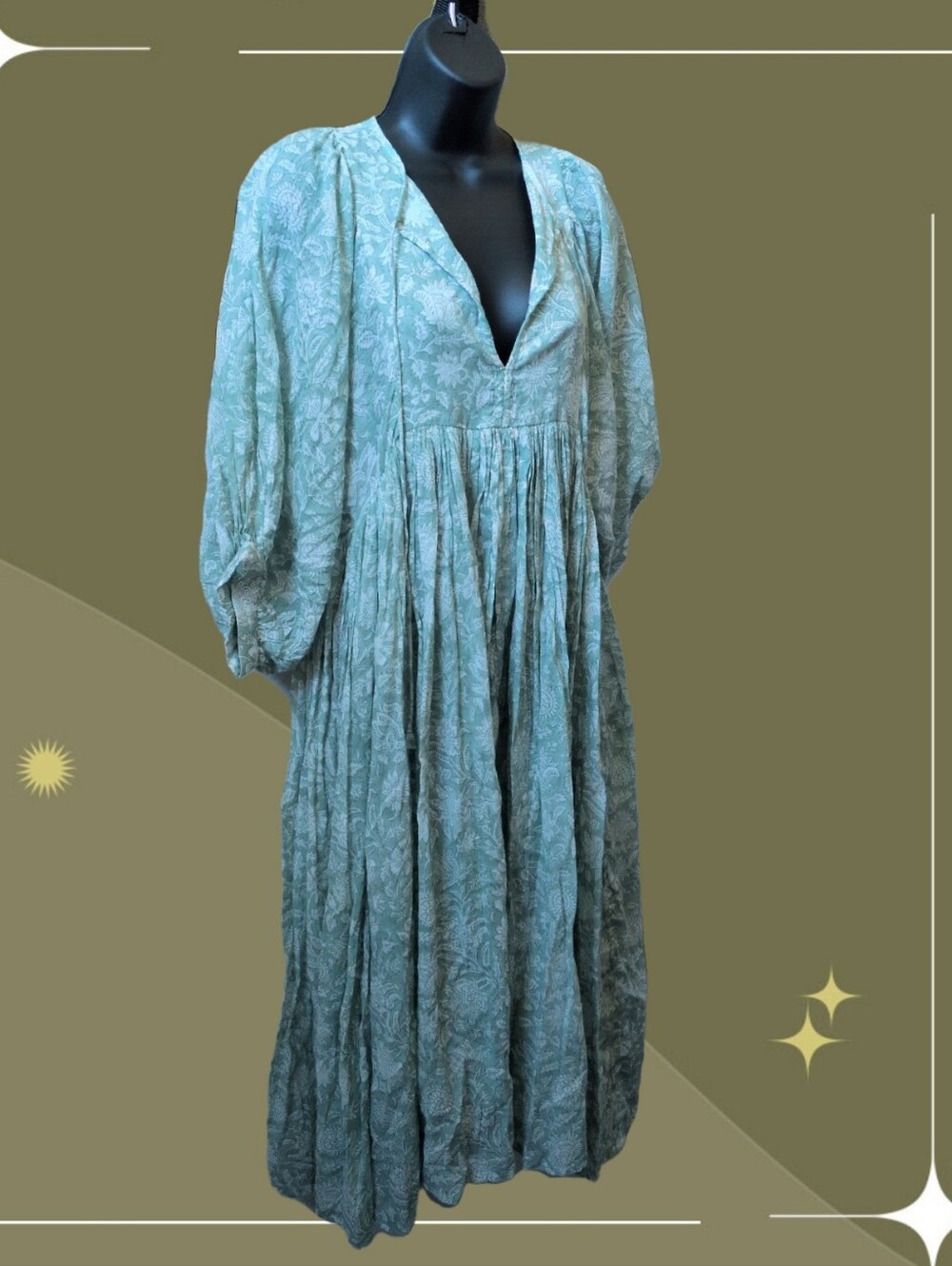 ✨Kyra Midi Dress in Jade by Daughters of India size s